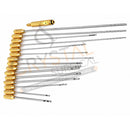 Liposuction Cannula Set Of 15 Pieces With Threaded Fitting