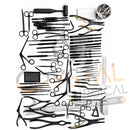 Rhinoplasty Instruments Set Titanium Black 72 Pcs